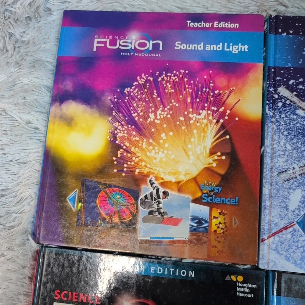 Lot‎ Of 6 Science Fusion Teacher Edition Houghton Mifflin Hardcover Homeschool